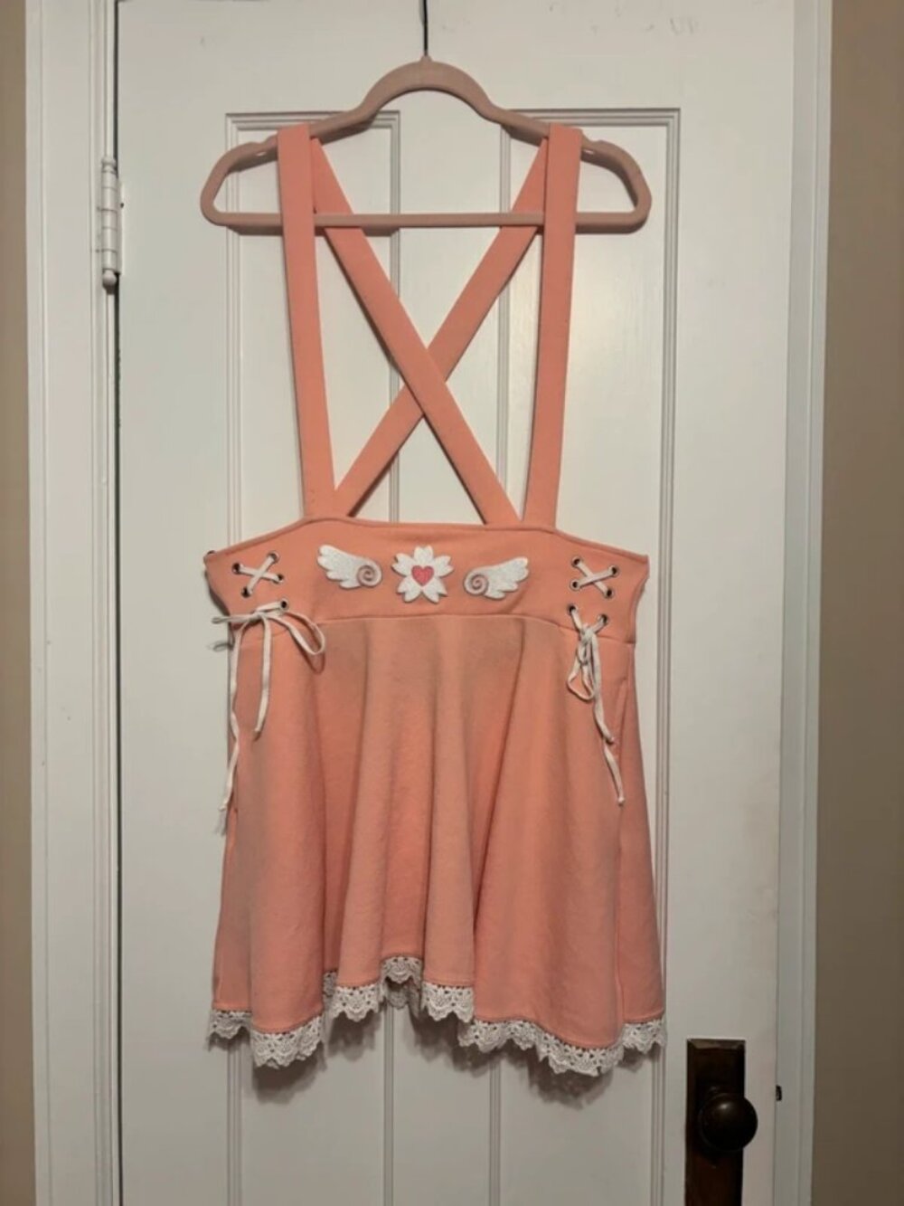 Women’s size large midnight hour suspender skirt pink pastel goth